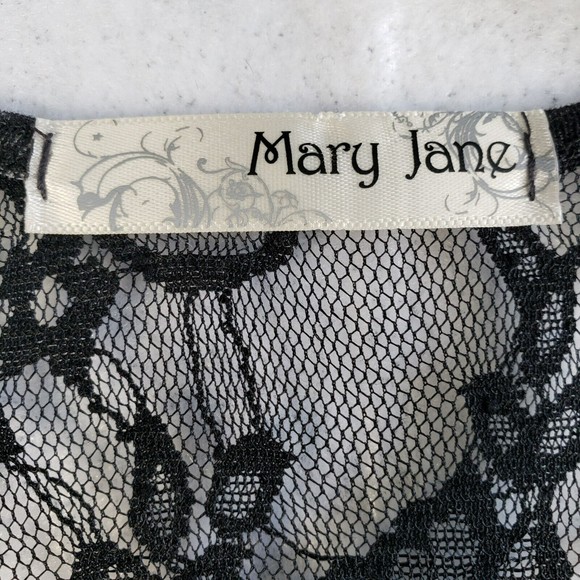 Mary Jane Tank Top Women Size Small Animal Print Lace Back Black Gray USA - Picture 3 of 9